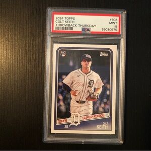 PSA 9 Colt Keith 2024 Topps Super Rookie Baseball Card #103 Mint Graded Rc